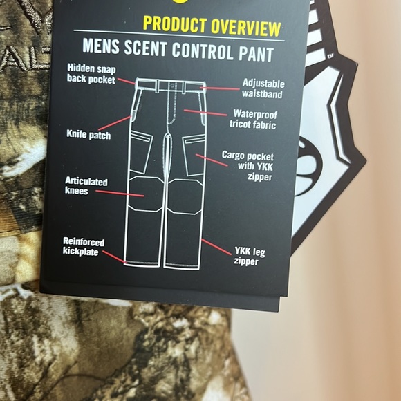 Pants REALTREE Hunting Clothes Waterproof and Windproof Camo Pant size XL(40-42) - Picture 6 of 11